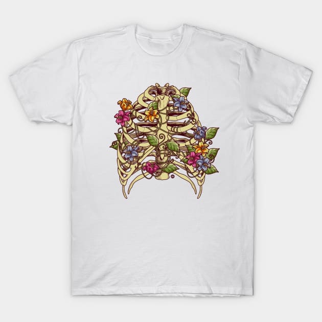 Rib Bloom T-Shirt by angoes25